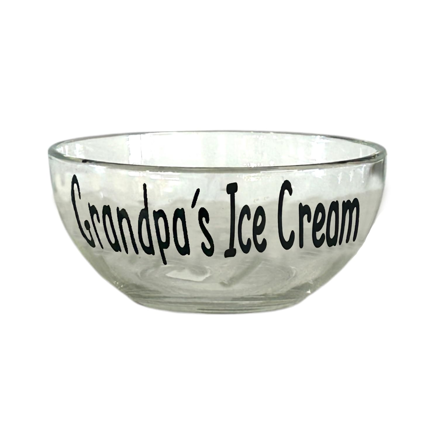 Grandpa’s Ice Cream Bowl, Glass Dessert Dish, Gift for Grandfather