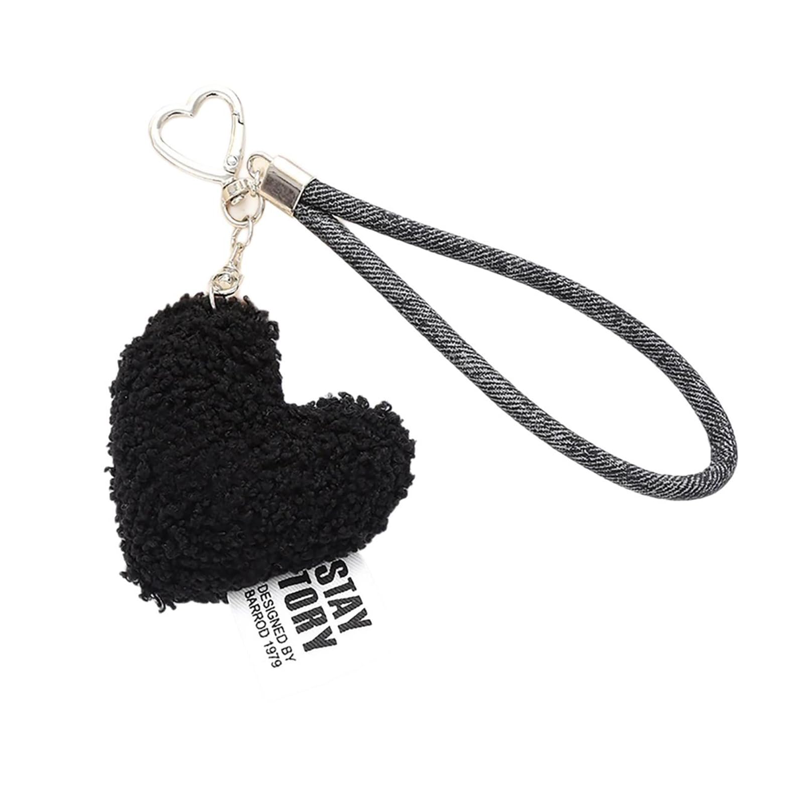 Jazuaiao Heart Wristlet Keychain Sweet Love Pendant Keyring Accessories for Fashion Lover Backpack Coin Purse Decoration Fashion Heart Pendant