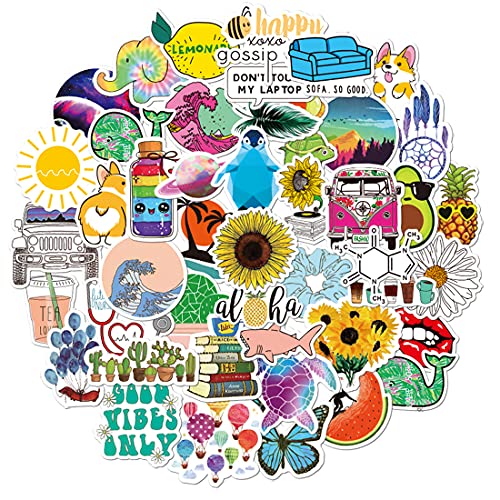 50Pcs Cute Stickers Pack for Teens and Adults,Vinyl Decals for Water Bottles Hydroflask Book MacBook Laptop Phone Case