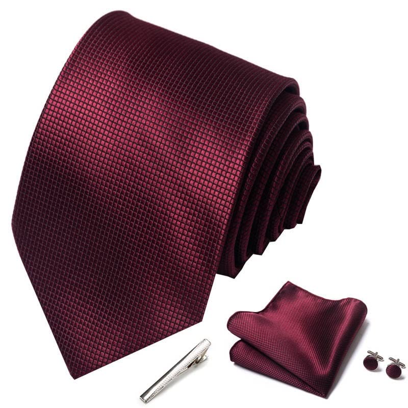Set de corbatas con gemelos y caja de regalo para hombre miniatura 3