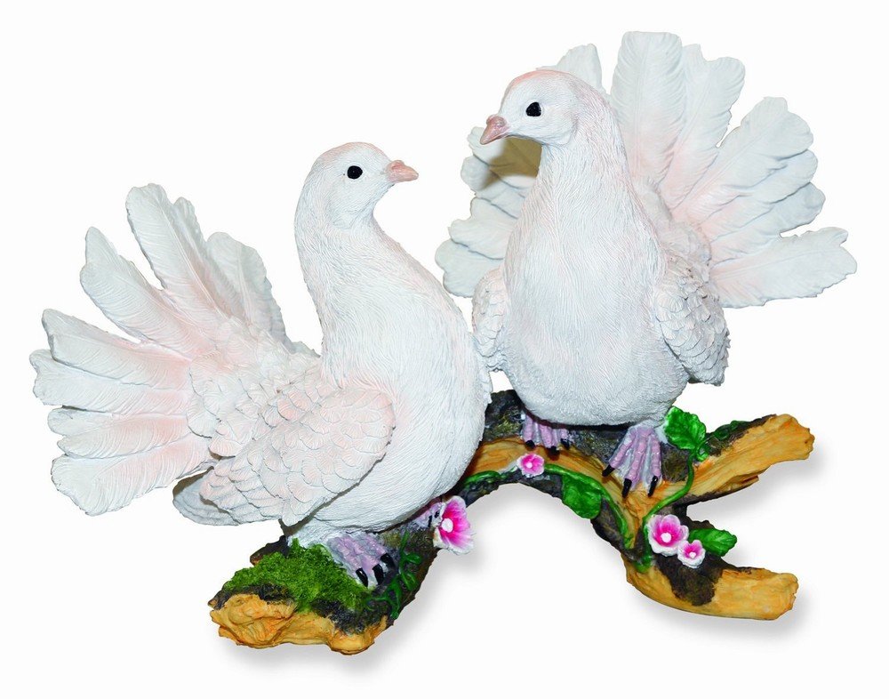 Two Doves Resin Garden Statue