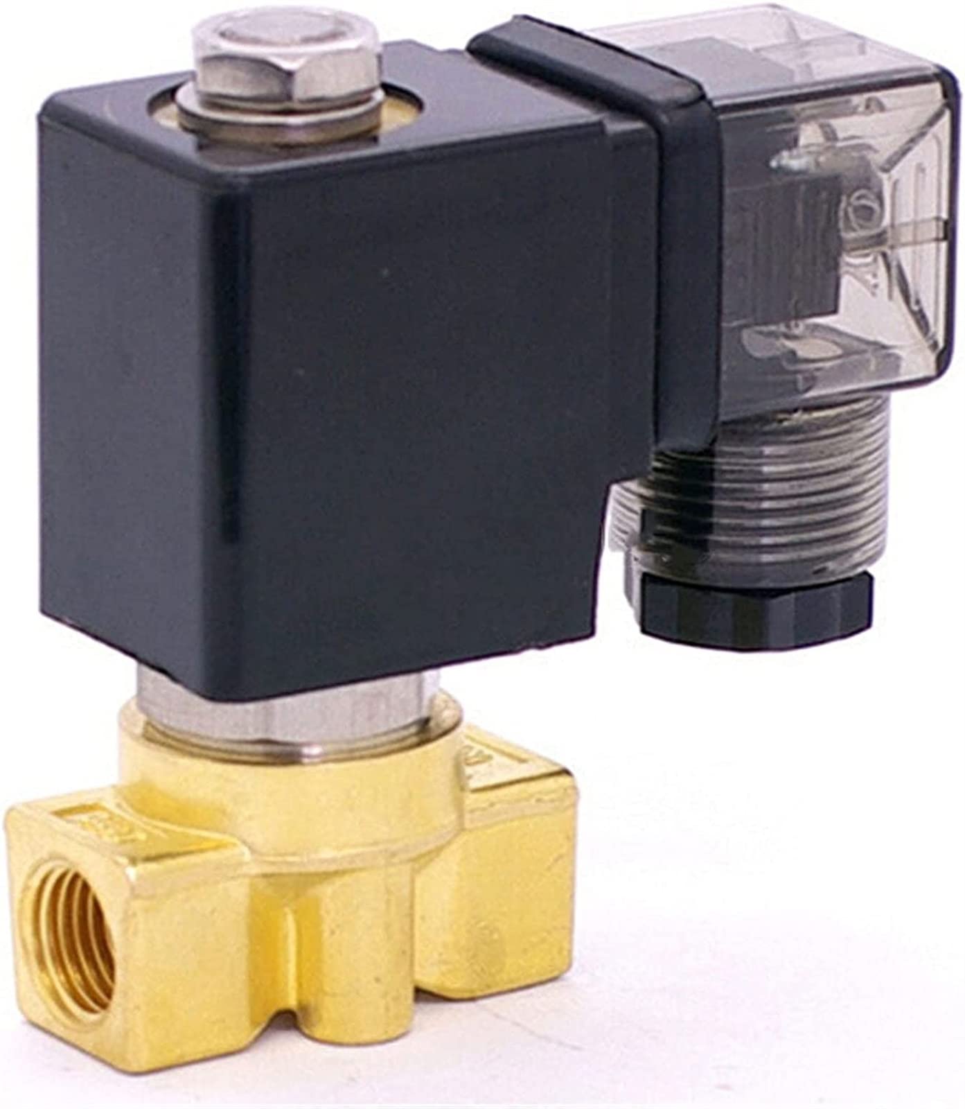 IEUMJNAT 0-5bar 2/2 Way Direct Acting N/C Brass G1/4inch Steam Solenoid Valve Seal Orifice 5mm Useful(5V)