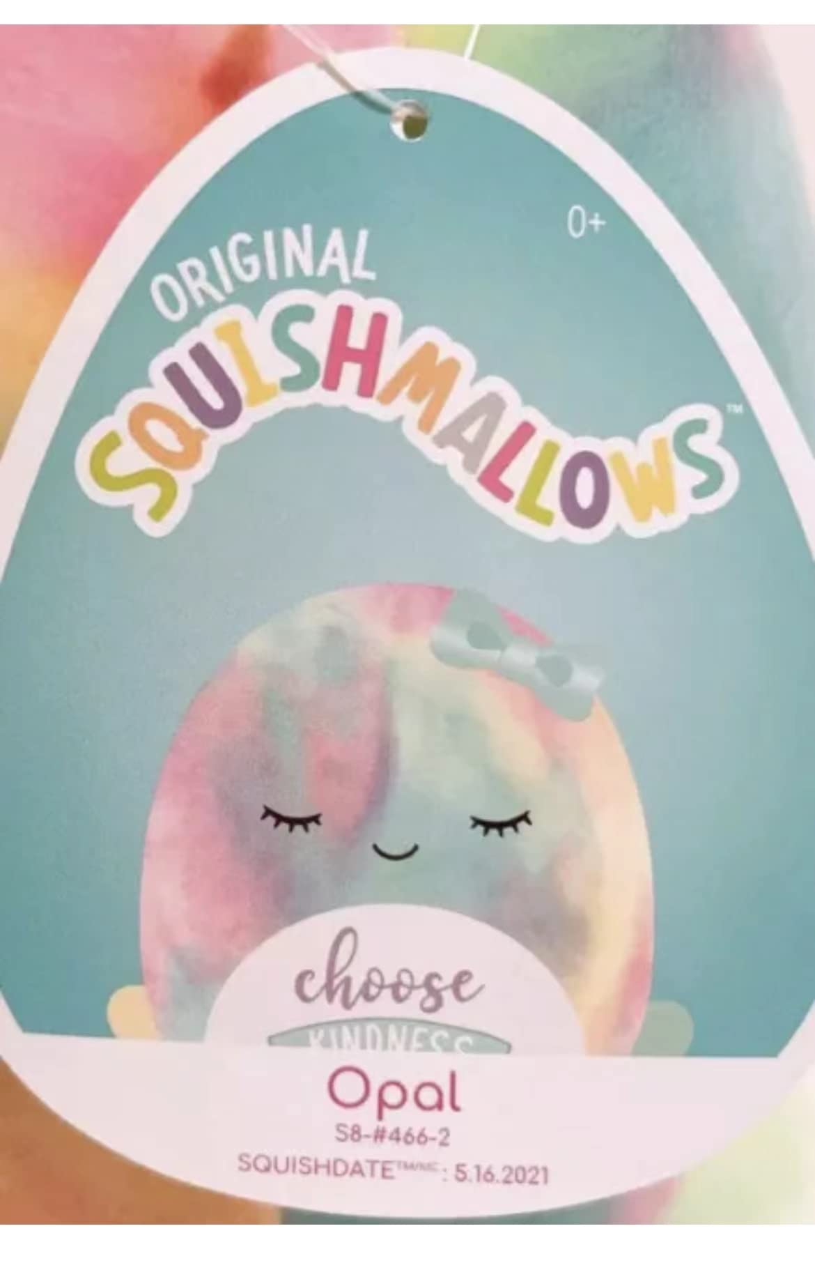 Squishmallow s Inspiration Messages Plüschpuppe, 20,3 cm, Opal-Oktopus, 20,3 cm