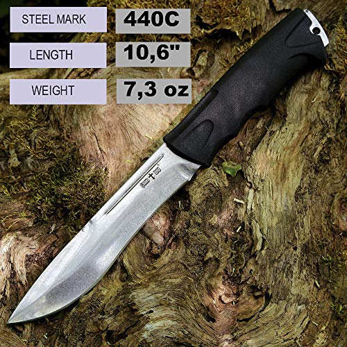 image for GRAND WAY Tactical Knife - Survival Fixed Blade Knofe - Large Stainles