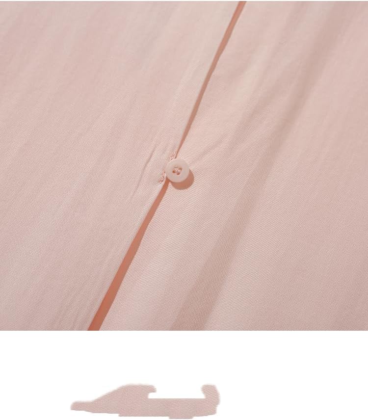 Womens Button Down Shirt Spring Summer Korean Pink Loose Fit V Neck Dress Shirt Work Blouse Tops for Women