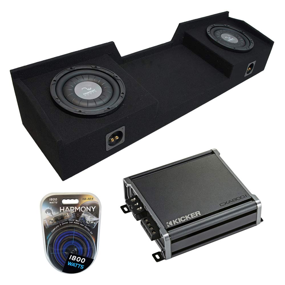 Harmony Audio F104 Compatible with Nissan Titan King Crew Truck 04-15 Bundle Dual 10