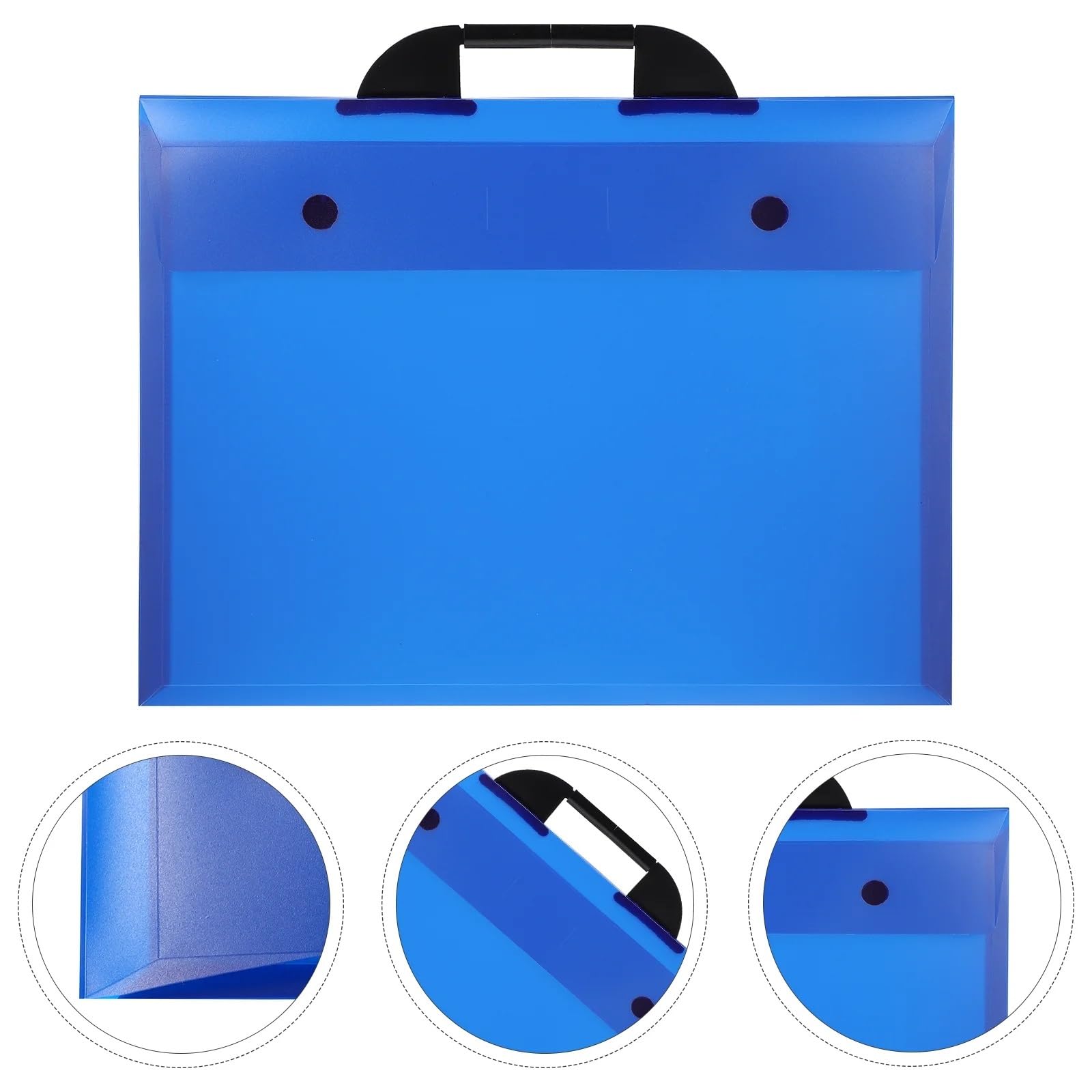 Bolsa Portafolio De Arte Carpeta de Mano con Clip for álbum A3, Impermeable, for Archivos, Pinturas y Suministros Profesionales for Artistas.(Blue)
