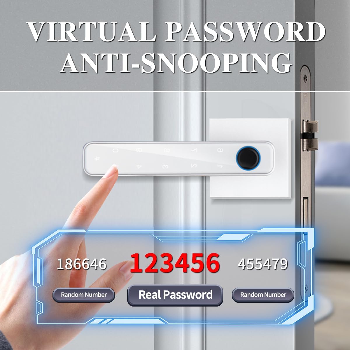 Fingerprint Smart Lock,3 in 1Touchscreen Door Lock, Biometric Door Lock with 50 Fingerprints, 100 Codes, Keyless Entry Front Door Lock with keypad for Home&Hotel&Office&Indoor Door (Sliver) 6 61kOFHblngL. AC SL1200