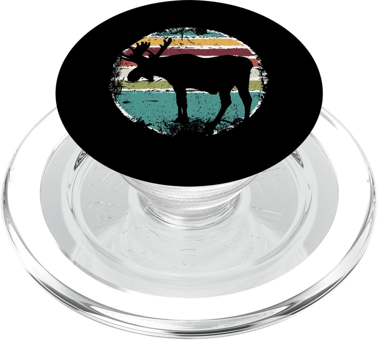 Retro Moose Hunting - Vintage Elk PopSockets MagSafe PopGrip for iPhone