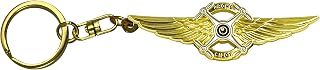 LEO Challenge Coins 2.5 Inch Metal Drone Pilot Wings Keychain with 1 Inch Keyring on Swivel Attachment