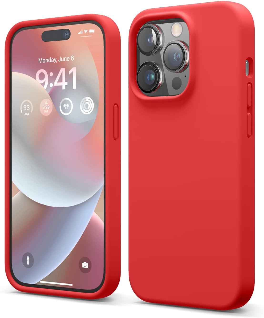 JETech Cover Silicone per iPhone 14 6,1 Pollici, Protettiva per Tutto il Corpo Morbida al Tatto, Custodia Antiurto con Fodera in Microfibra (Bianco