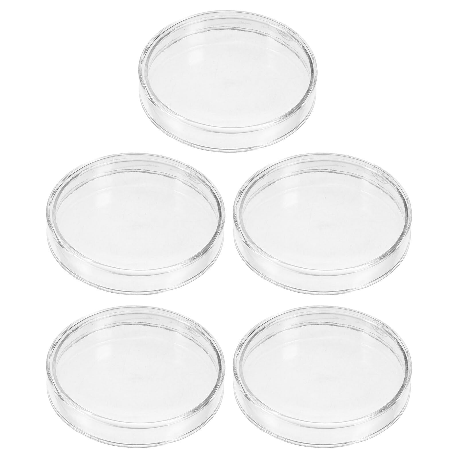 GALPADA Piastra di Petri in Vetro Borosilicato 90 MM con Coperchio – Set da 5 Piastre di Coltura da Laboratorio Trasparenti per Terreni Nutritivi e Crescita Cellulare Resistente al