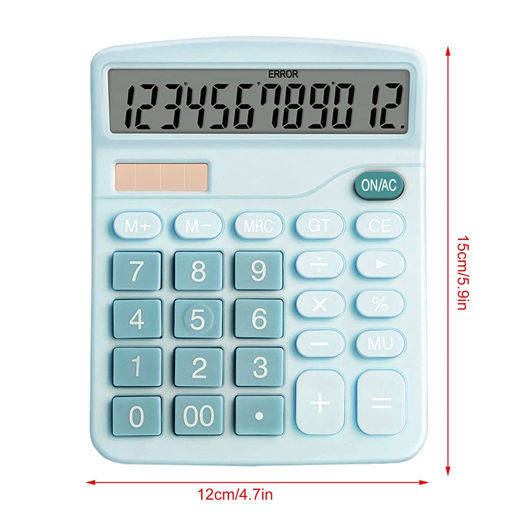 FMURY - Calculadora electrónica de 12 dígitos LCD de pantalla grande para escritorio, calculadora para el hogar, oficina, escuela, herramientas de contabilidad financiera (D)