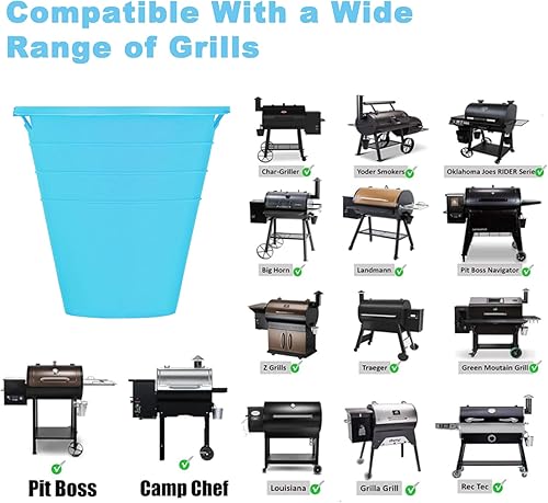 Miniatura 7 de 2 forros reutilizables de silicona para cubos de grasa compatibles con Traeger Pro Series 575780, 202234, Ironwood 650885 y Z Grills, Pit Boss,