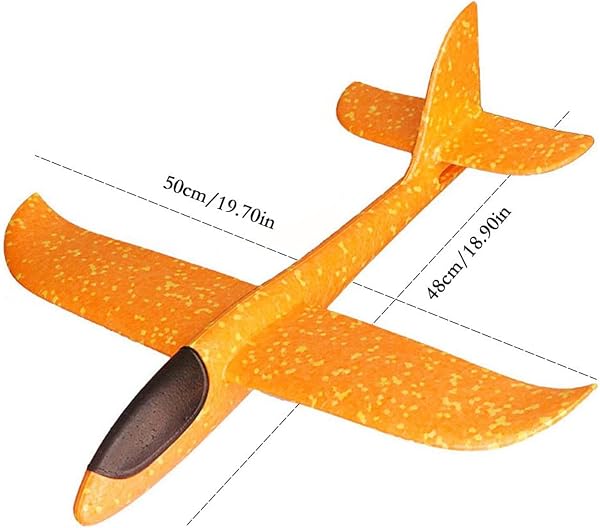Générique 2 Pièces Mousse Avion Jouet, Planeur en Mousse, Jouet de Lancer Léger Extérieur, Maquette d'avion Volante, Plein air et Jardin pour Petits et Adultes - 4