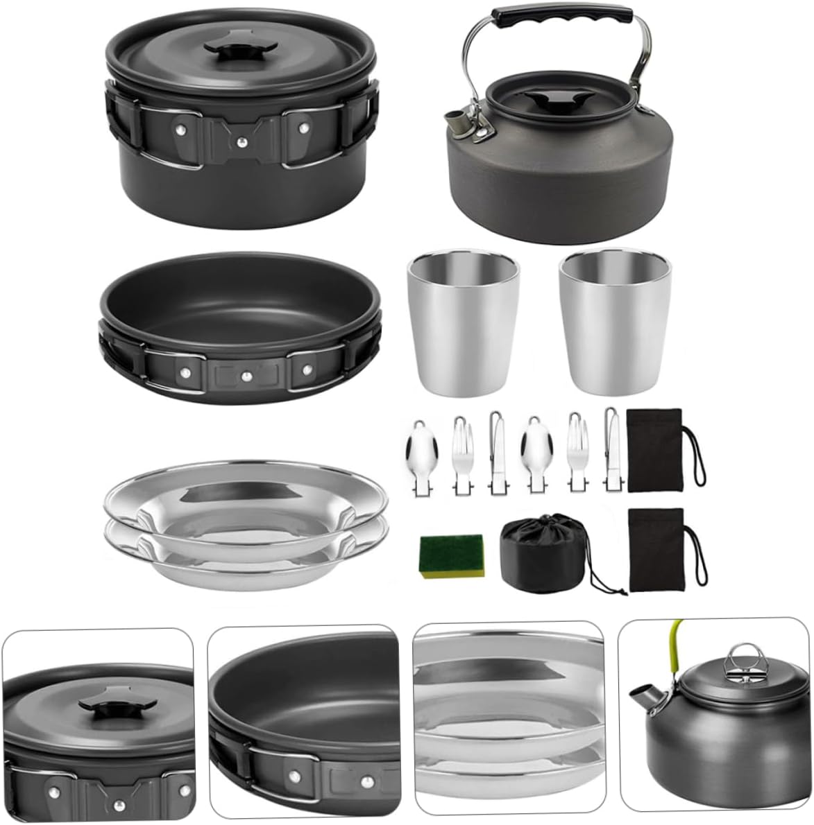 Camping Cookware Set People Outdoor Cookware Portable Camping Cooking Utensils