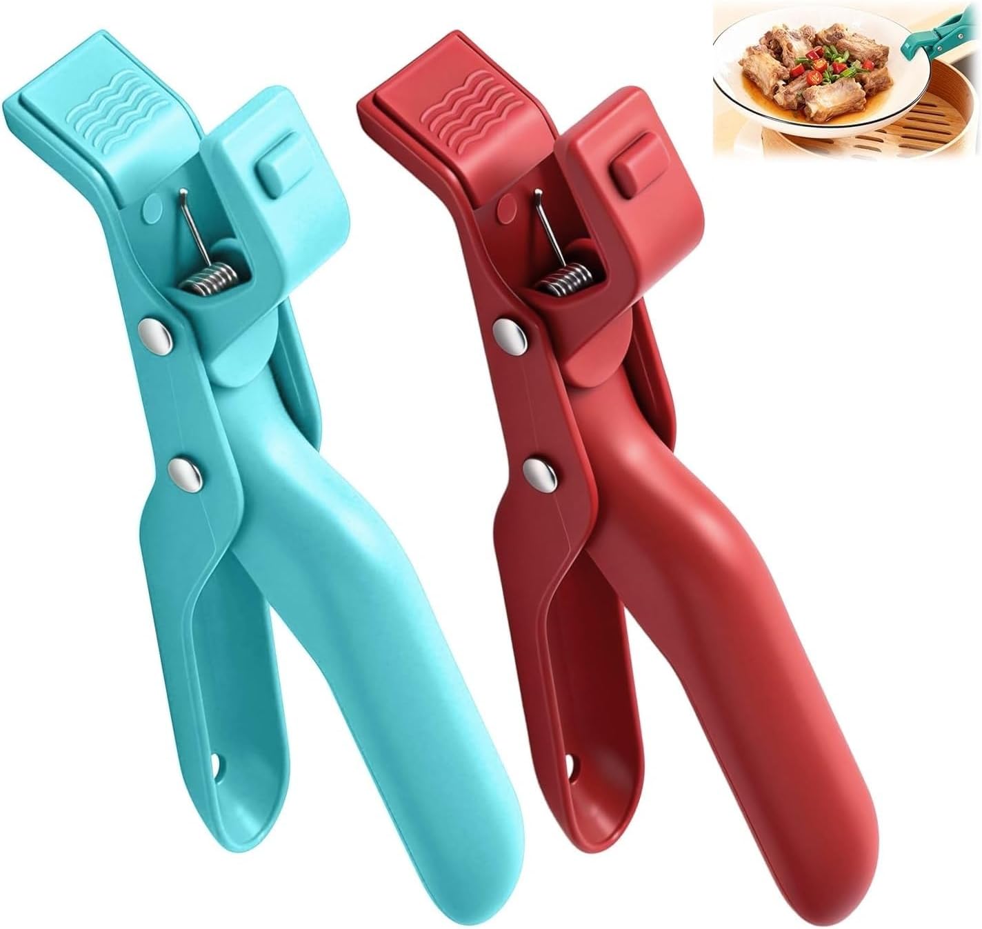 Hot Plate Grippers, Hot Plate Gripper Lifters Tongs, Multi-function Anti-Scald Bowl Clip,Silicone Non-slip Hot Dish Plate Holder, Portable Hot Bowls Tongs,Kitchen Utensil for Bowl, Dishes