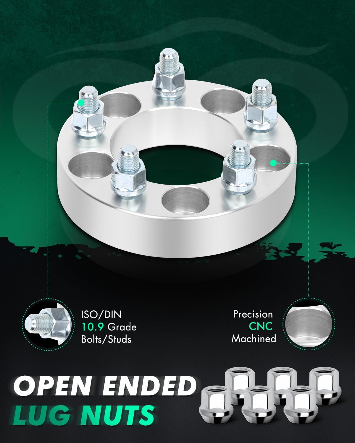 SCITOO 2X 1.25 Wheel Spacers 5x114.3mm to 5x114.3mm 5x4.5 82.5mm fits for 1983-2011 for Ranger 2007-2013 for Edge with 1/2"