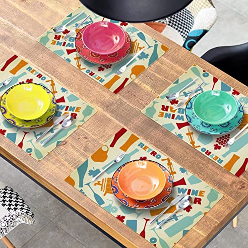 Sets de table rétro pour verres à vin : sublimez vos dîners de salle à manger - 8