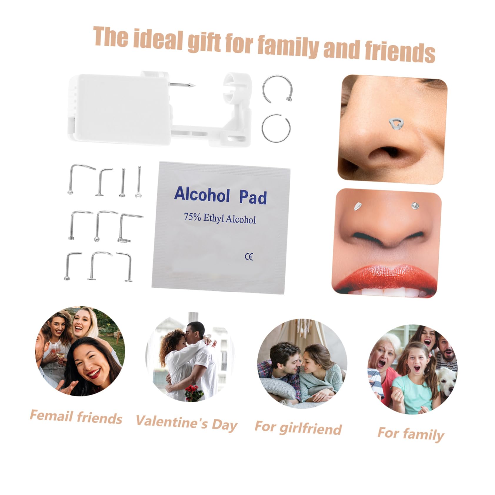 TOVINANNA Kit Stainless Unit Professional Machine Household Piercer Home Accessory Piercer