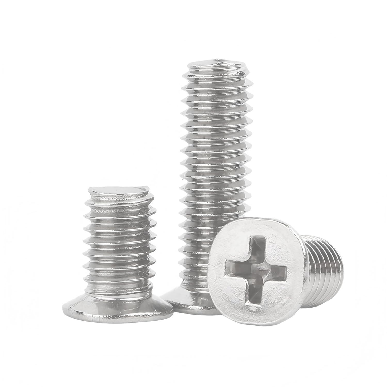 Qrity M3x6mm Vite a Testa Svasata, 20 Pezzi Piccole Viti Testa Phillips in Acciaio Inossidabile, Per Mobili, Macchina, Argento