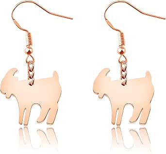 DUOWEI Orecchini Pendenti In Acrilico A Forma Di Capra - Gioielli Divertenti Per Donne E Ragazze, Regalo A Tema Animali - 5