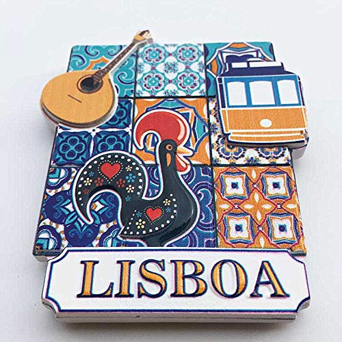 Imán Decorativo Lisboa Portugal 6.3x8.5 cm miniatura 2