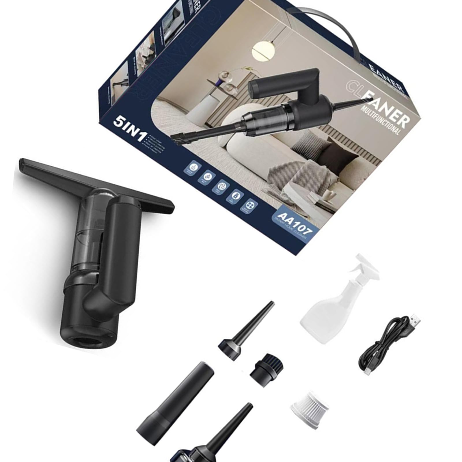 Kalttoy Handheld Multifunctional Powerful Suction Suitable for Bathroom and Auto Water Suction Device