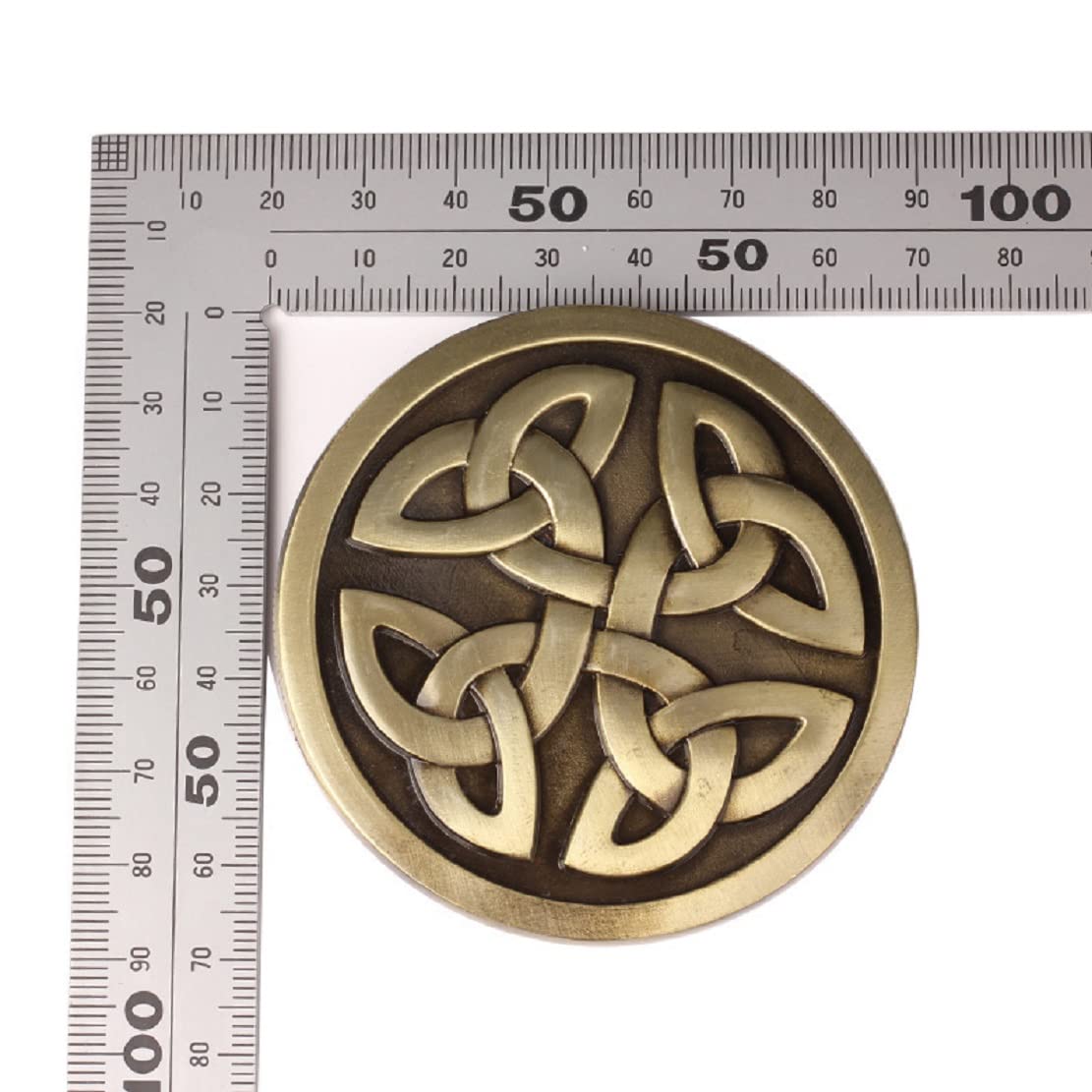 Longcreek Celtic Belt Buckle for Men, Nordic Viking Celtic Cross Belt Buckle, Punk Celtic Knot Round Belt Buckle, Western Cowboy Belt Buckle, Best Man Belt Buckle, Wedding Belt Buckle Gifts (Gold)