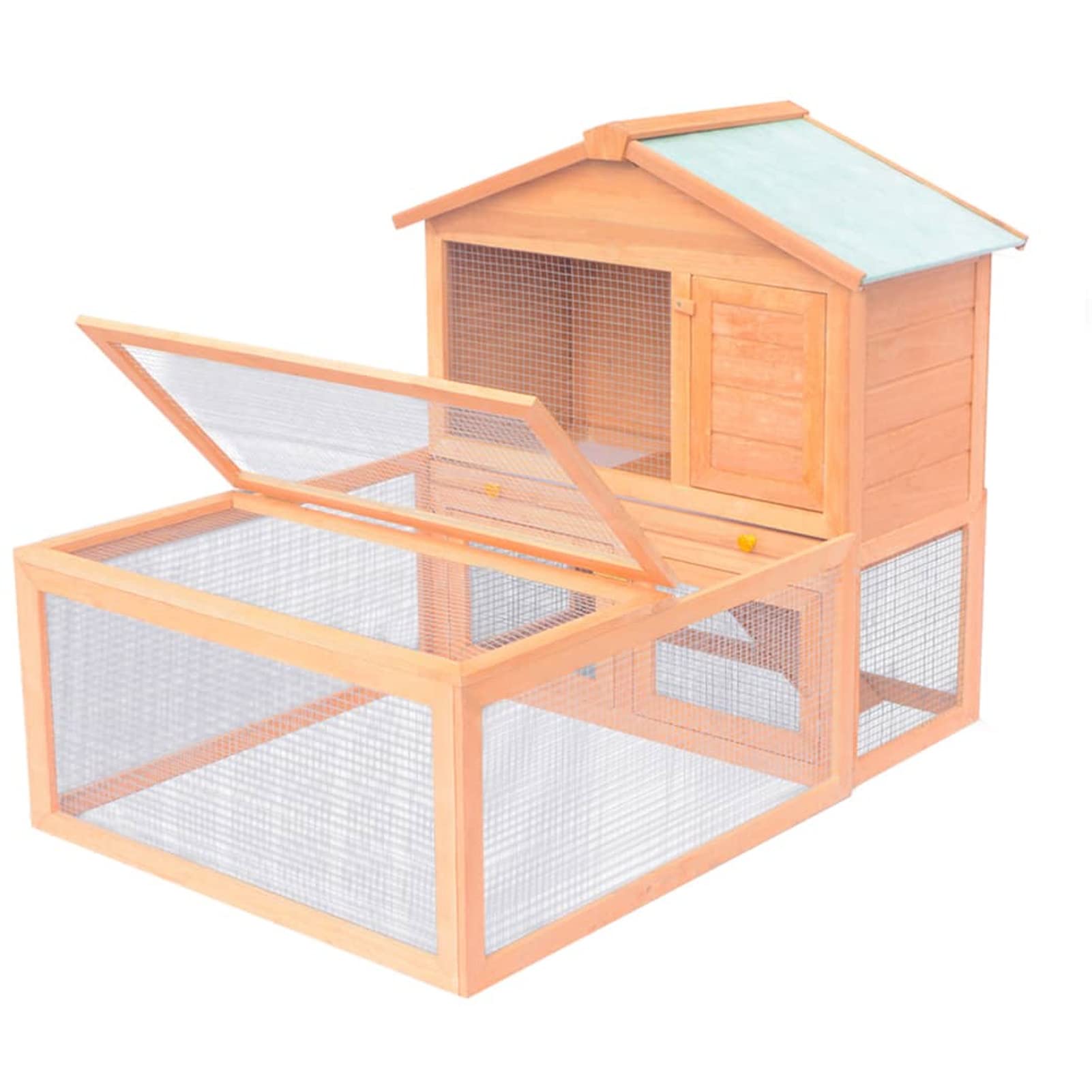 Conejera Jaula de Animales con Patio Exterior, Chaduof Jaula Cobaya, Jaulas para Conejos, Jaula Hamster, Casa Conejo, Casita Conejo, Kid Conejo, Madera