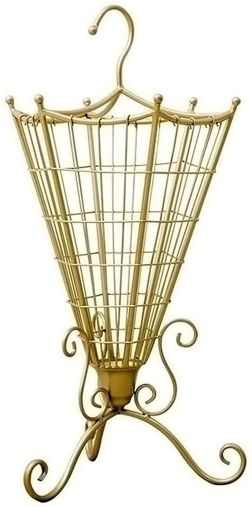 Porte-parapluies doré 32x70cm en métal moderne pour entrée de bureau