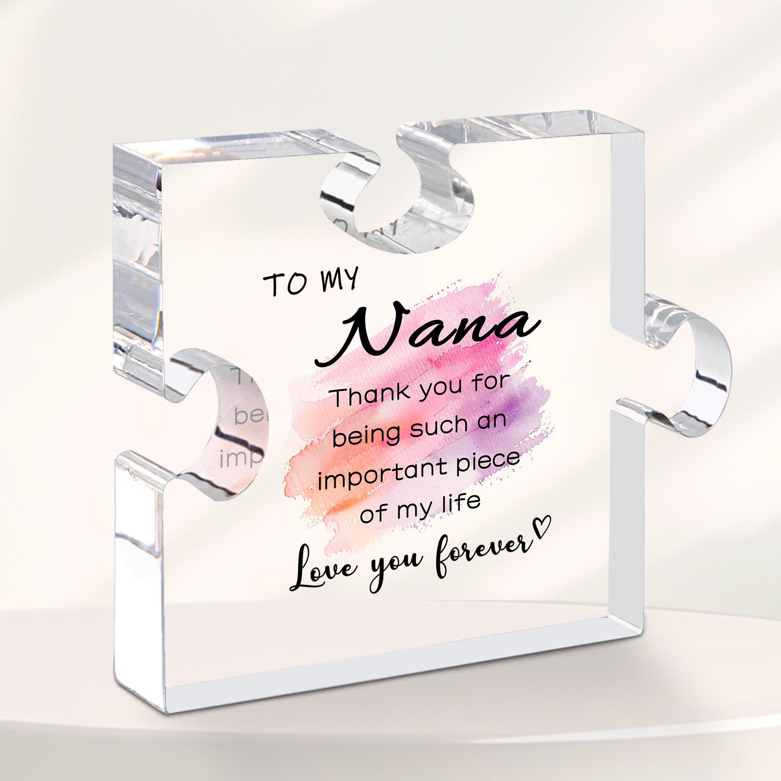 Nana Gifts from Grandchildren, Nana Plaque 4x4" Mothers Day Christmas Gifts Best Nanas Gift Grandmother Presents Nanna Acrylic Plaques