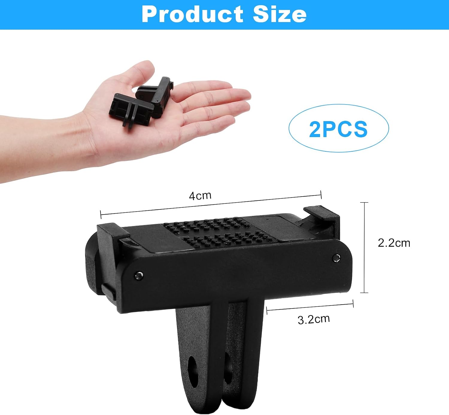 2 szt. Magnetyczny uchwyt do DJI Osmo Action 5 Pro/4/3 Osmo 360 Magnetyczne mocowanie z szybkozłączką Podwójna stabilność Adapter z szybkozłączką Podwójny zacisk Akcesoria DJI