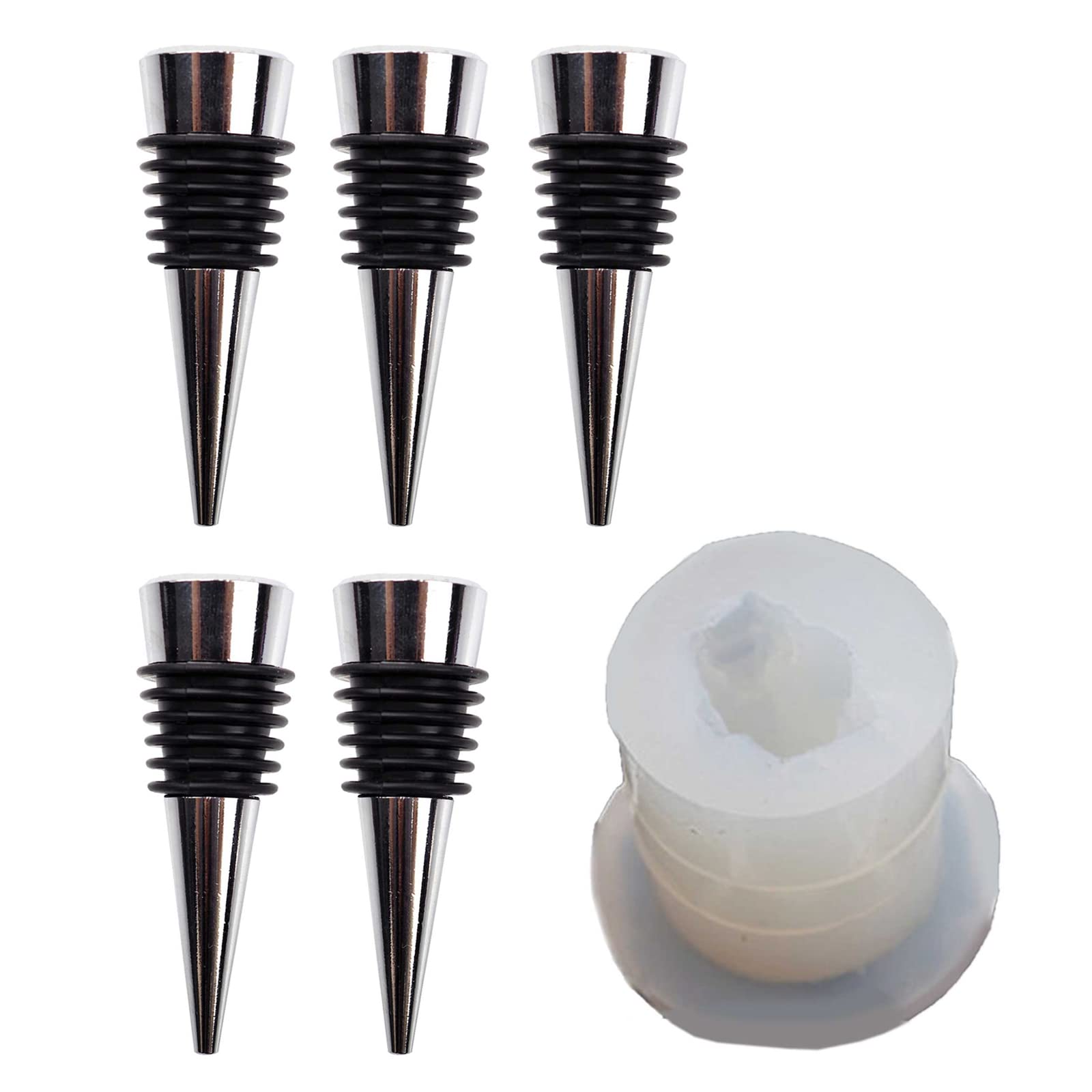 Crystals Shape Silicone Molds Resin Epoxy Stone Molds Wine Bottle Stoppers for Resin Casting Making Wine Stoppers