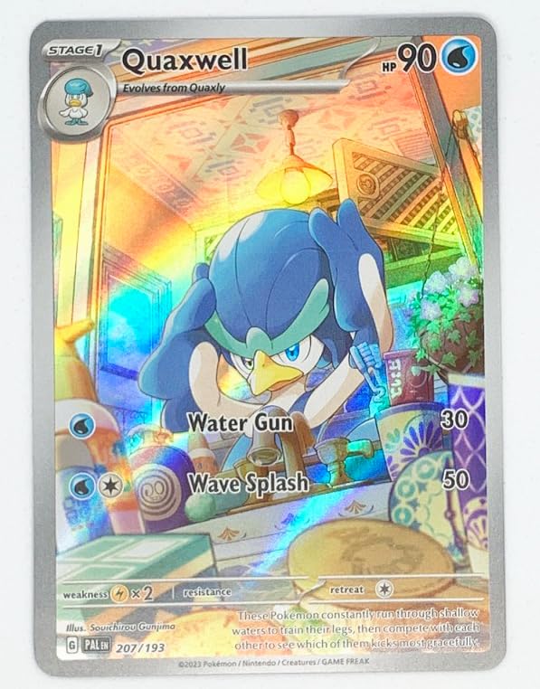 Pokemon - Quaxwell 207193 - Paldea Evolved - Ilustración Rara - Tarjeta de arte alternativa