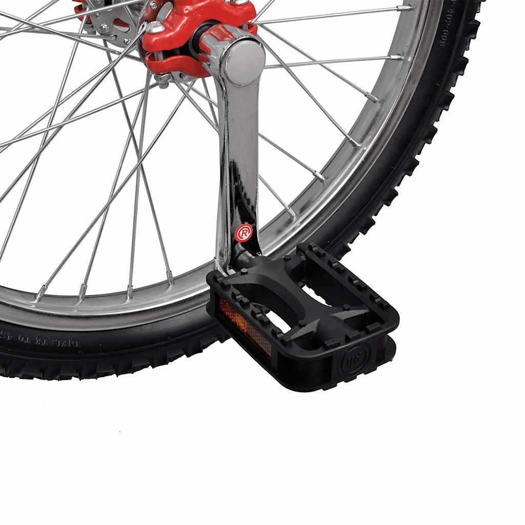vidaXL Monocycle Ajustable Rouge 16 Pouces pour Enfants Jeunes Monocycles Débutants