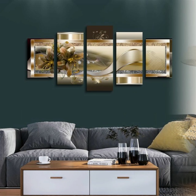 Amazon.com: LUDUHU Orchid Flowers Canvas Print - Abstract Floral