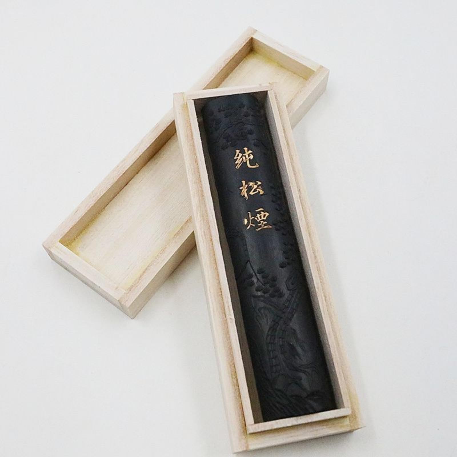 Avec coffret cadeau Bâton d'encre fait main Pin fumé Calligraphie Bâton d'encre de style antique