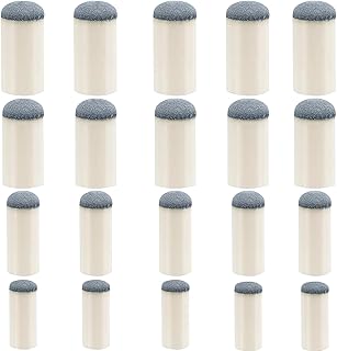 20pcs Slip On Pool Cue Tips, 4 Sizes Pool Queue Stick Tips Replacement Kit, Billiard Cue Sticks Tips Pool Cue Repair Kit Pool Table Accessories (9mm/ 10mm/ 12mm/ 13mm, Each Size 5pcs)