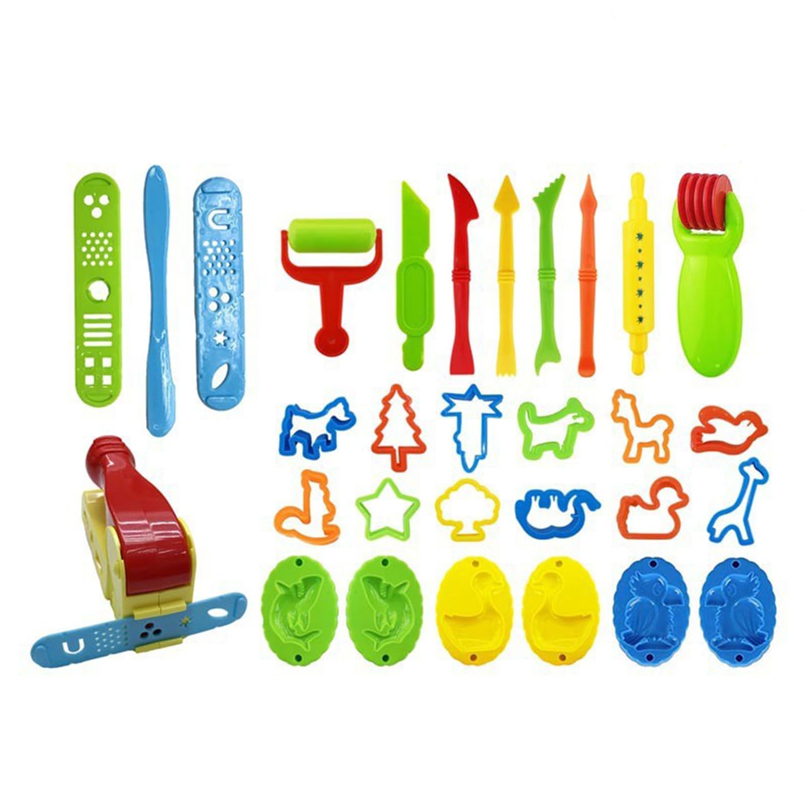Creative Clay Stamps Mold for Craft Activity with Animal Themes Portable Easy Stamps Toy