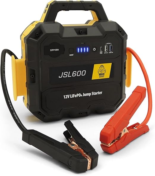 MAXTOOLS JSL600, Avviatore d'emergenza professionale 12V 3600A per Vetture, SUV, Fuoristrada, Camper e Veicoli Commerciali, Battery Pack e Caricatore rapido QC3.0