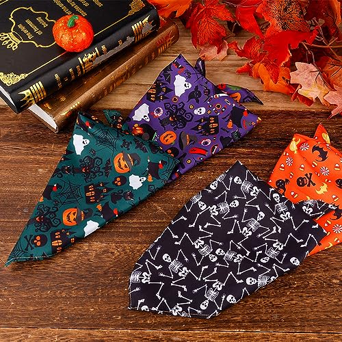 4pcs Halloween Dog Bandannas - Image 4