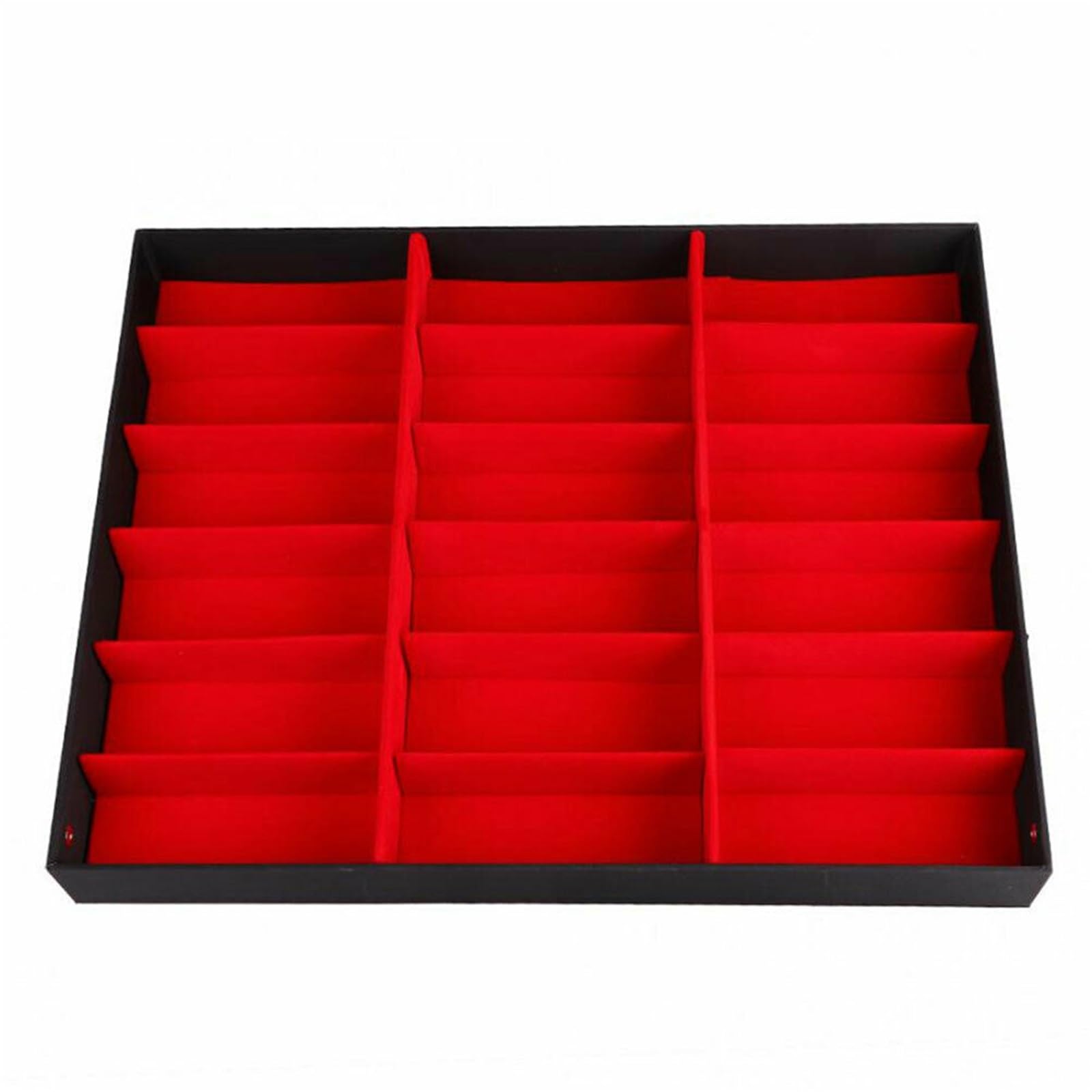18 rejillas for gafas de sol, caja almacenamiento for, soporte organizador, for presentación joyería, compartimento Para Gafas