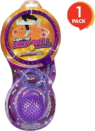 Miniatura 4 de ArtCreativity Light Up Skip Ball Ankle Toy with Bright LEDs - Ankle Skip Ball for Kids and Adult Jumping Game for Indoor and Outdoor Fun, Birthday
