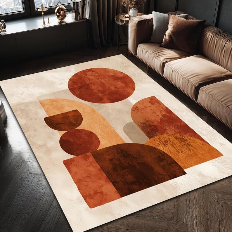 Tapis de sol pour chambre cosy et salle à manger moderne