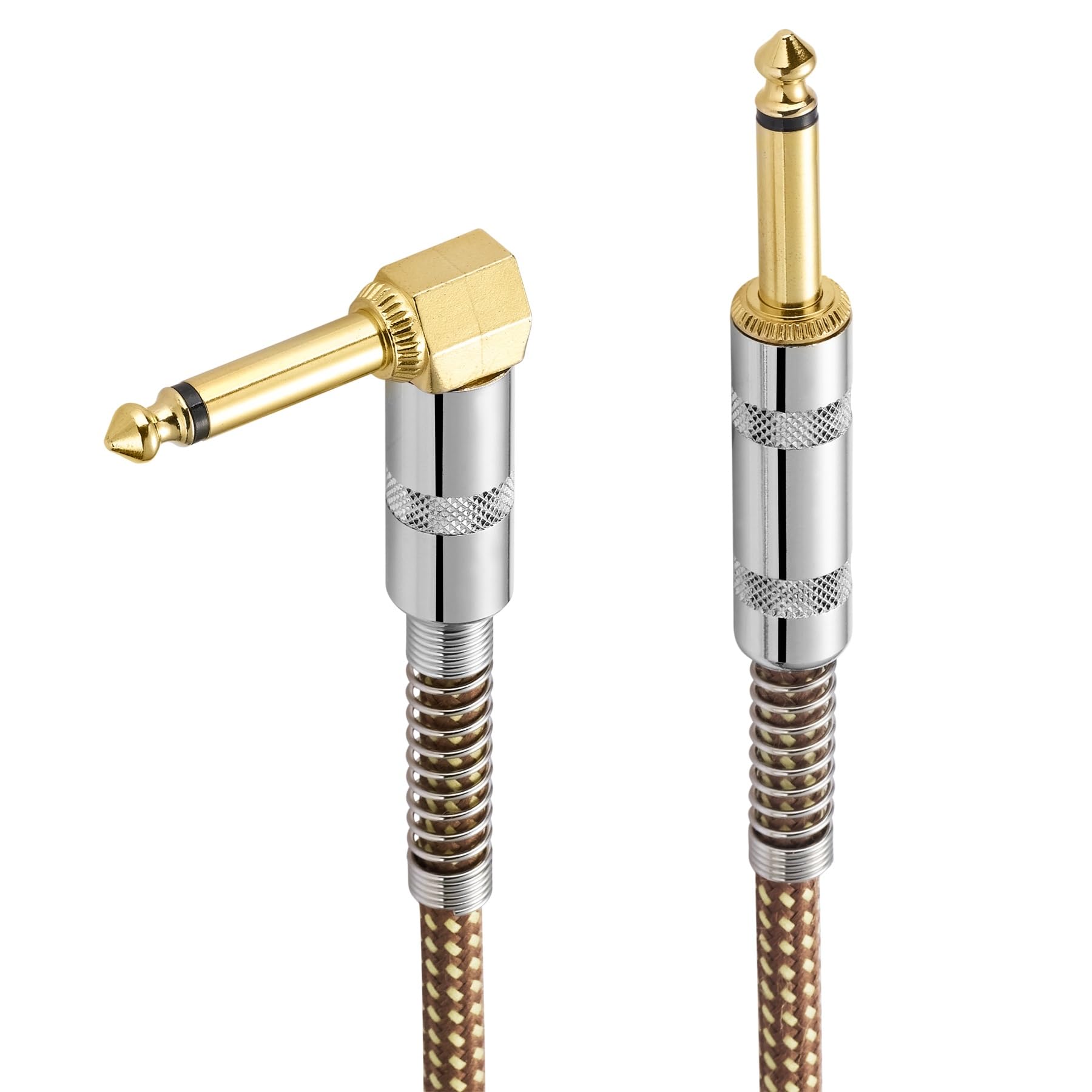 kabel audio do gitary Pleciony 1/4 ''Jack 90 Stopni 6.5mm Do 6.5mm Kabel Audio Pozłacany Do Elektrycznego Wzmacniacza Miksującego Gitarę (Color : 5m)