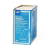 Vista 4 de Medline NON21450H Almohadillas abdominales estériles, almohadilla súper absorbente, 5 x 9 pulgadas, 25