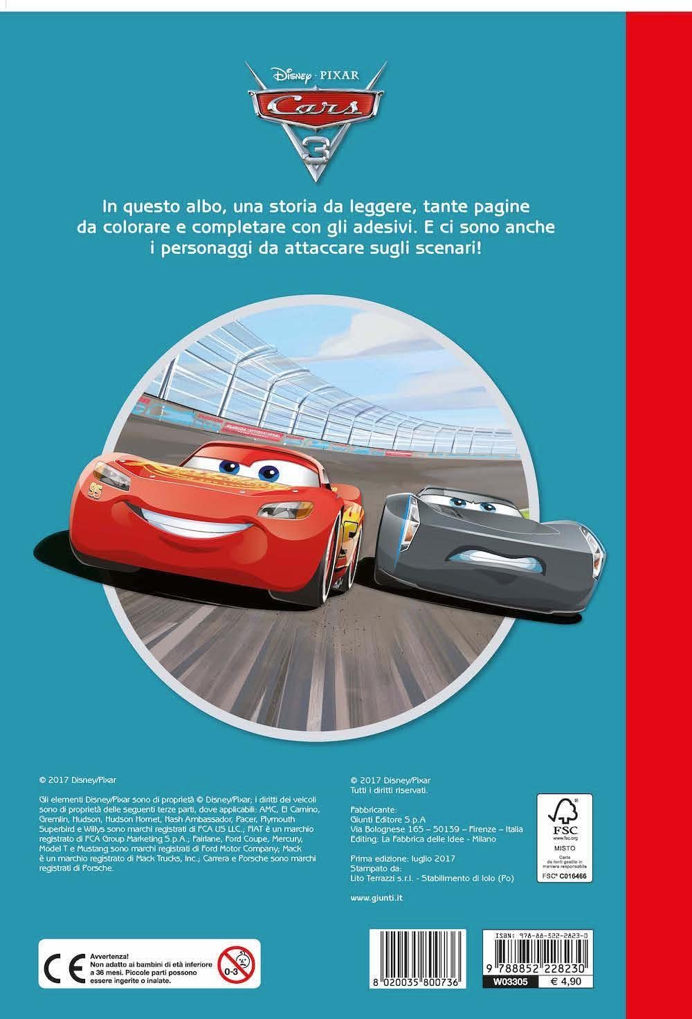 Cars 3. Staccattacca&colora. Con adesivi