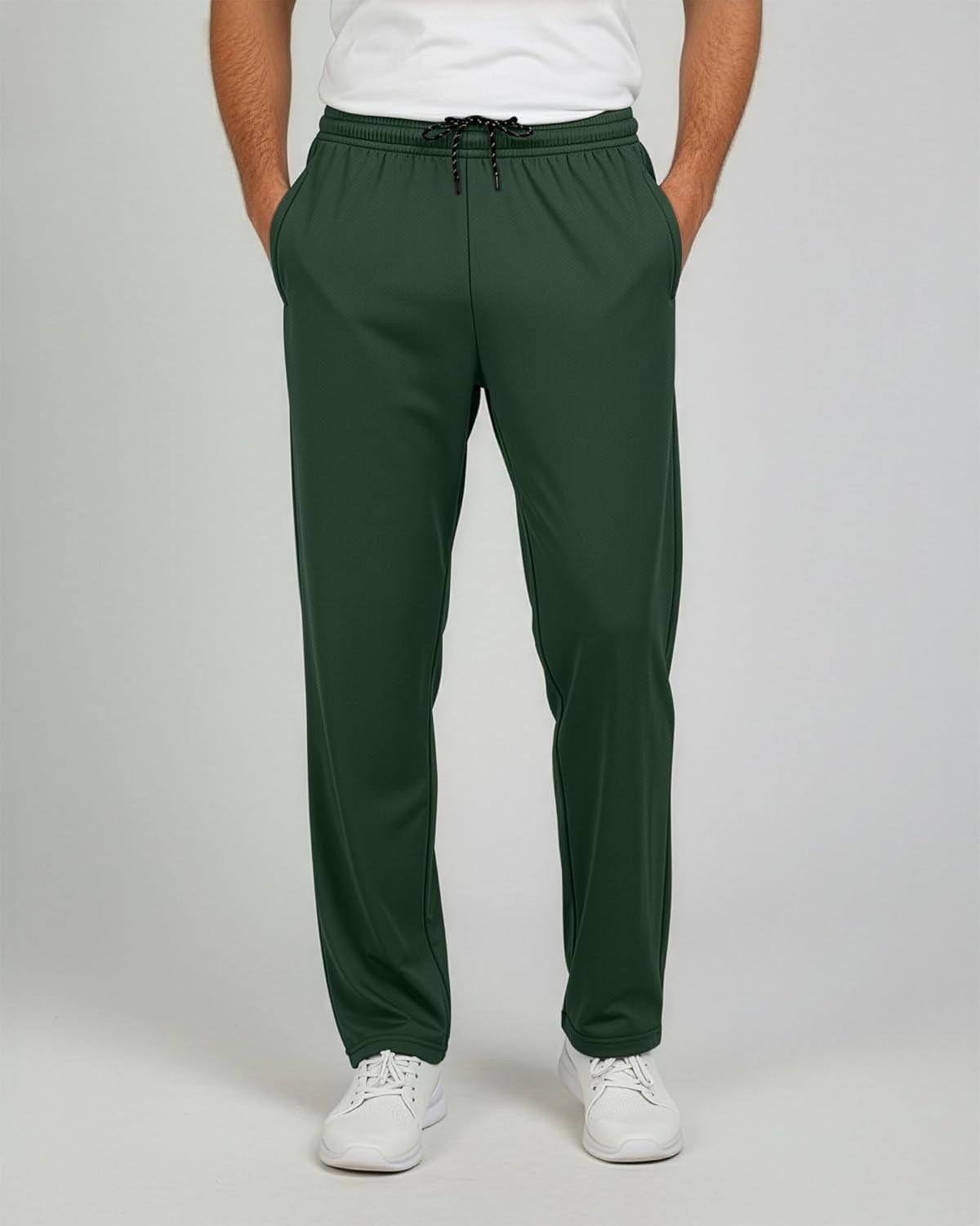 Real Essentials 3 Pack: Men's Mesh Open Bottom Sweatpants Gym Active Athletic Workout Casual Pants with Pockets (Big & Tall) - Image 6