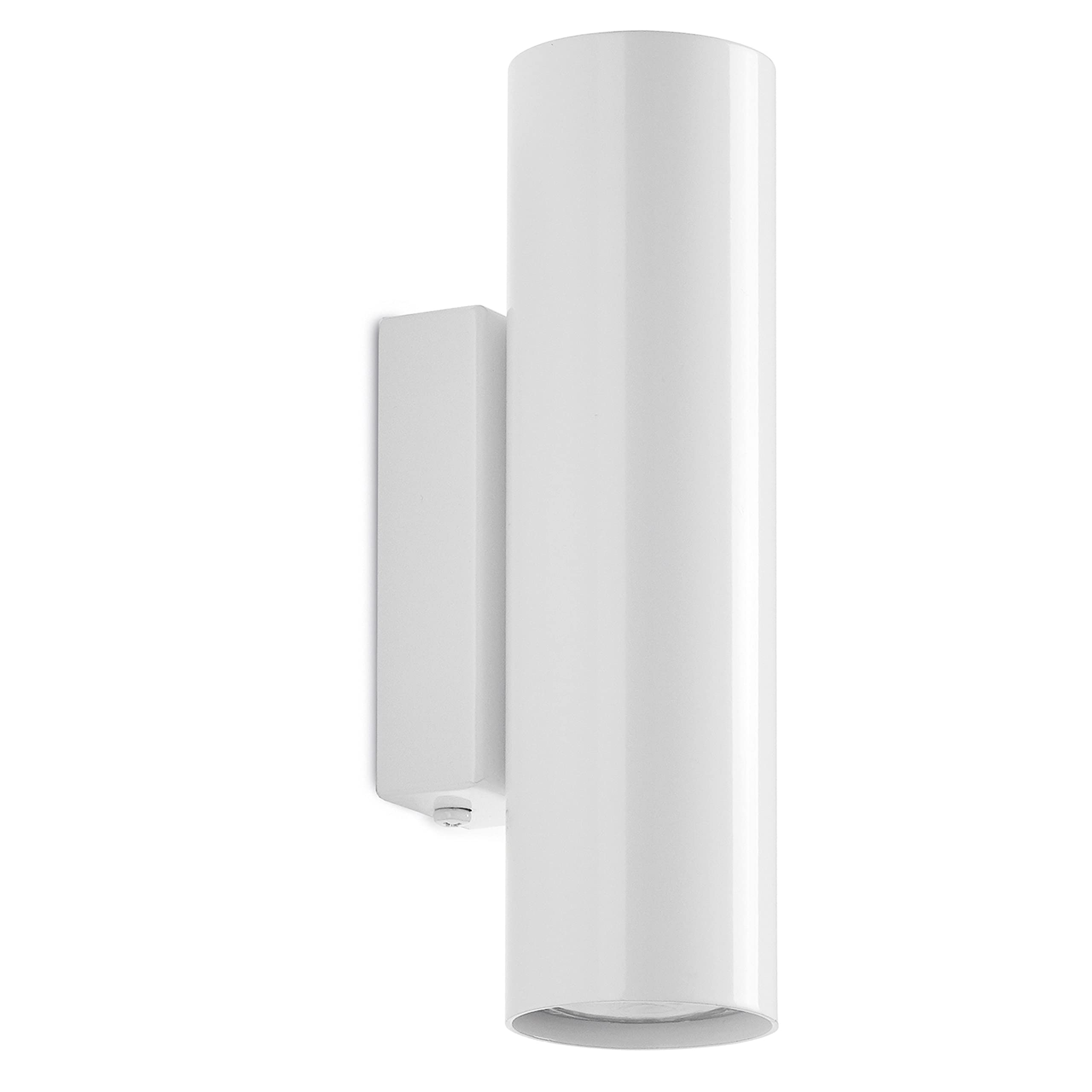 Aplique de pared TANIA blanco 2xGU10 (H.20,2cm). Aplique minimalista y moderno ideal para pasillos, dormitorios, recepciones y salón de estar.
